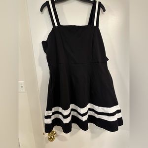 Black & White Strapped Dress